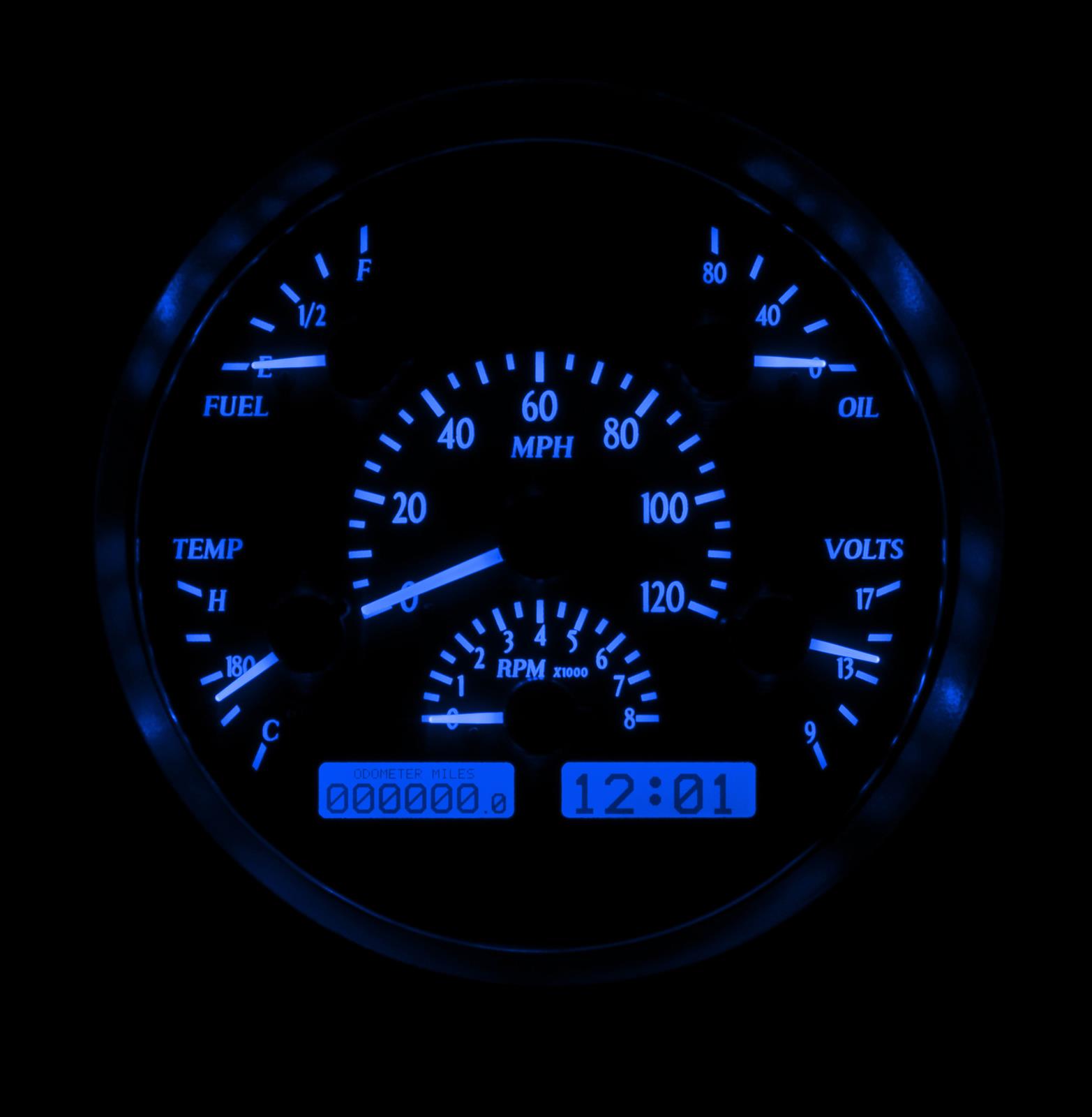 Dakota Digital VHX Series Direct-Fit Analog Gauge Systems VHX-51F-S-W