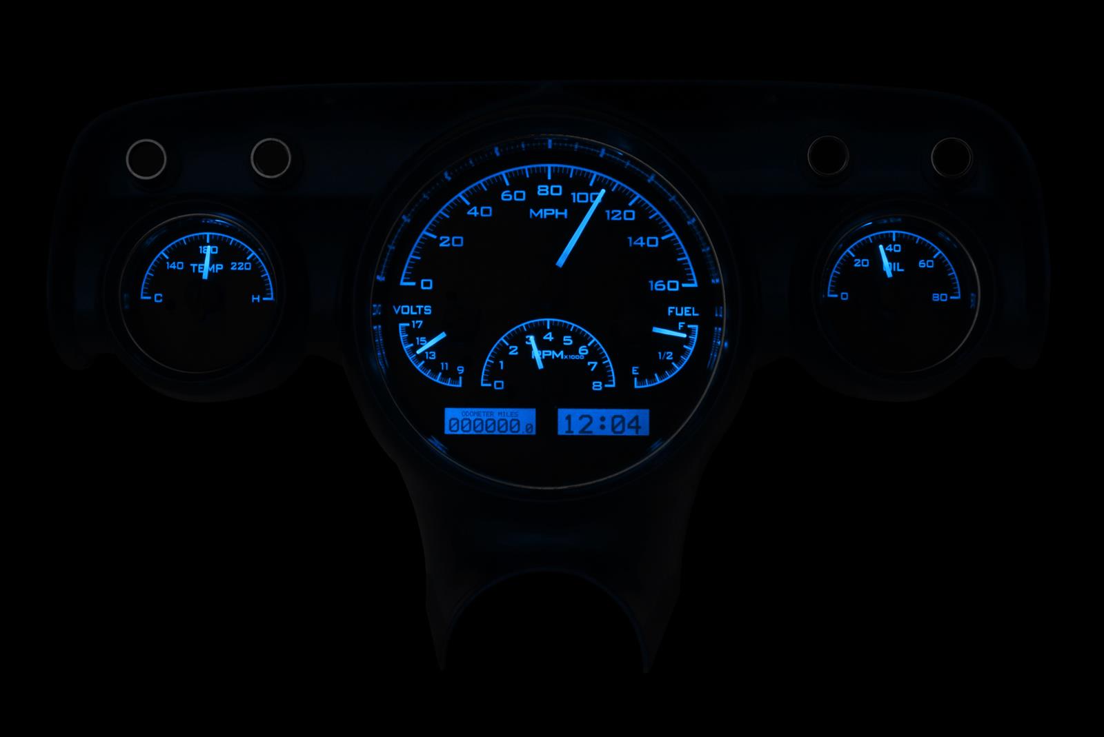 Dakota Digital VHX Series Direct-Fit Analog Gauge Systems VHX-57C-K-B