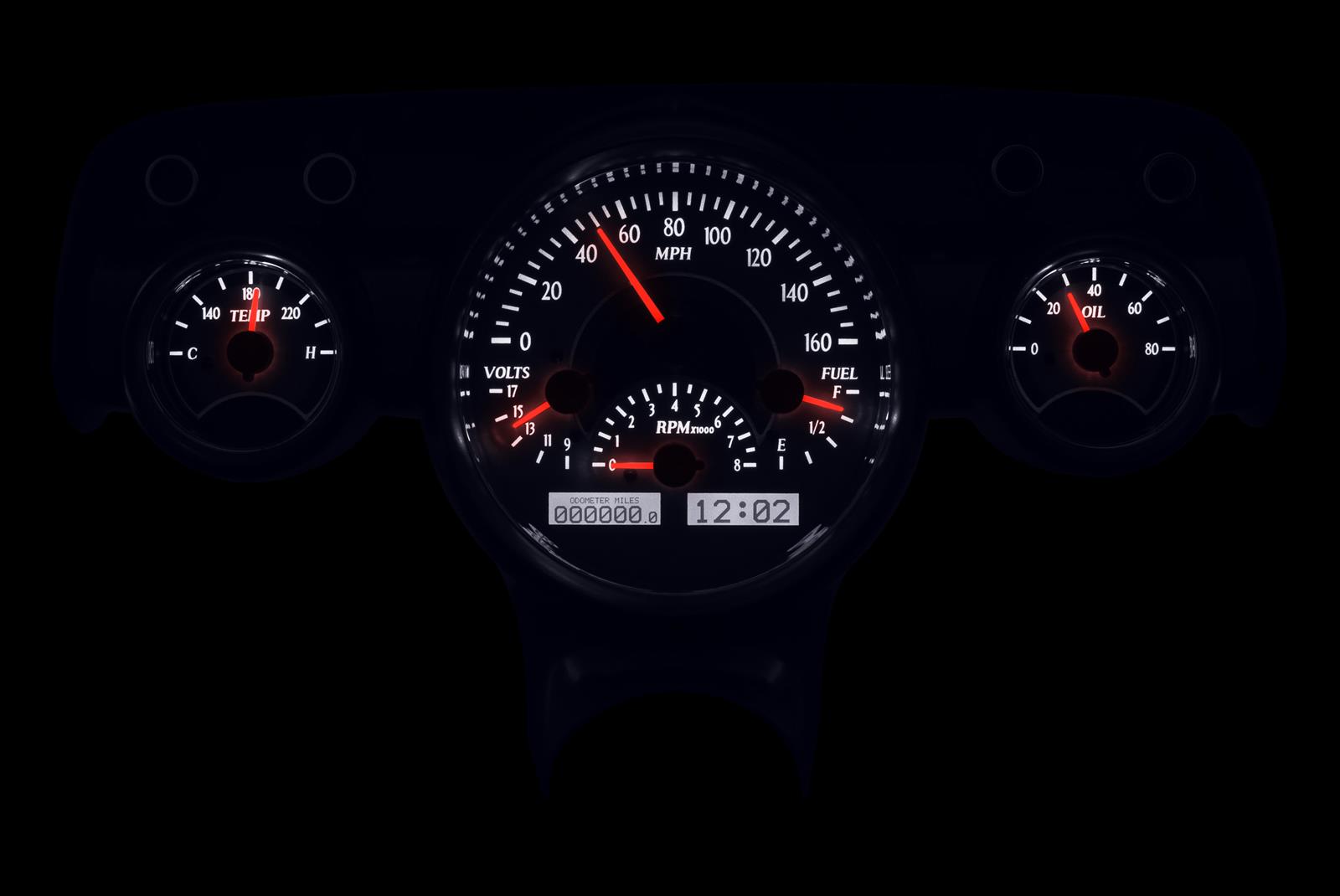 Dakota Digital VHX Series Direct-Fit Analog Gauge Systems VHX-57C-S-W