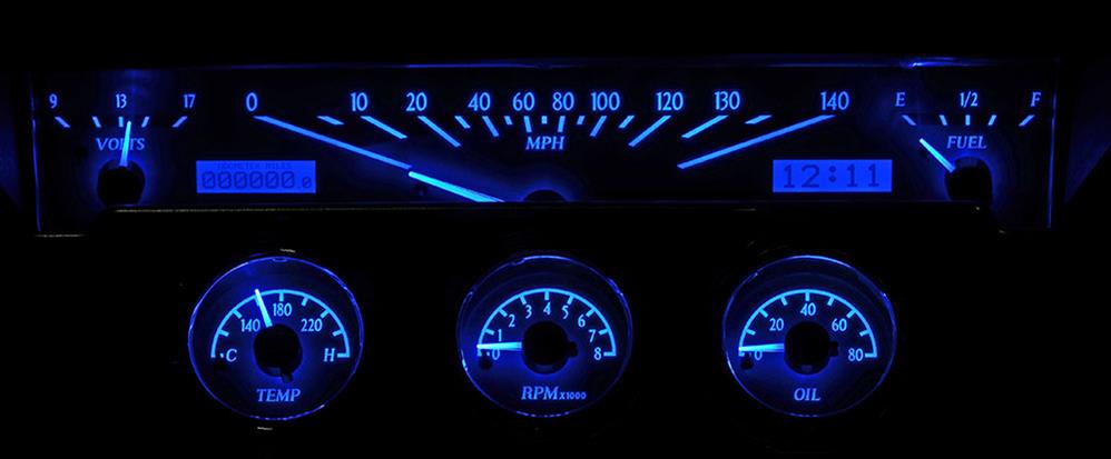 Dakota Digital VHX Series Direct-Fit Analog Gauge Systems VHX-61C-IMP-S-W