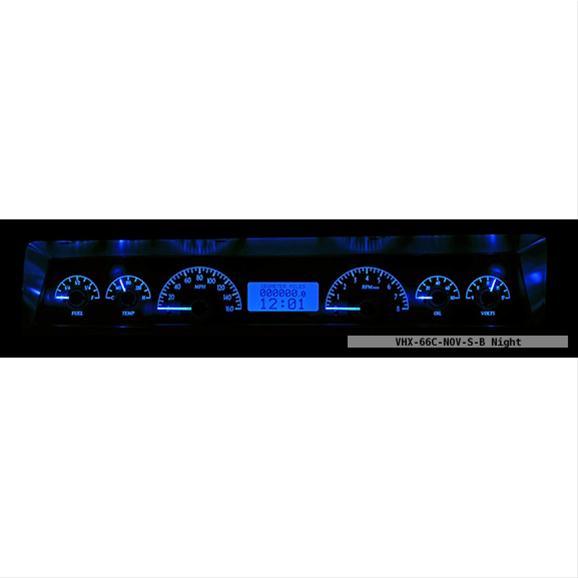 Dakota Digital VHX Series Direct-Fit Analog Gauge Systems VHX-66C-NOV-S-B