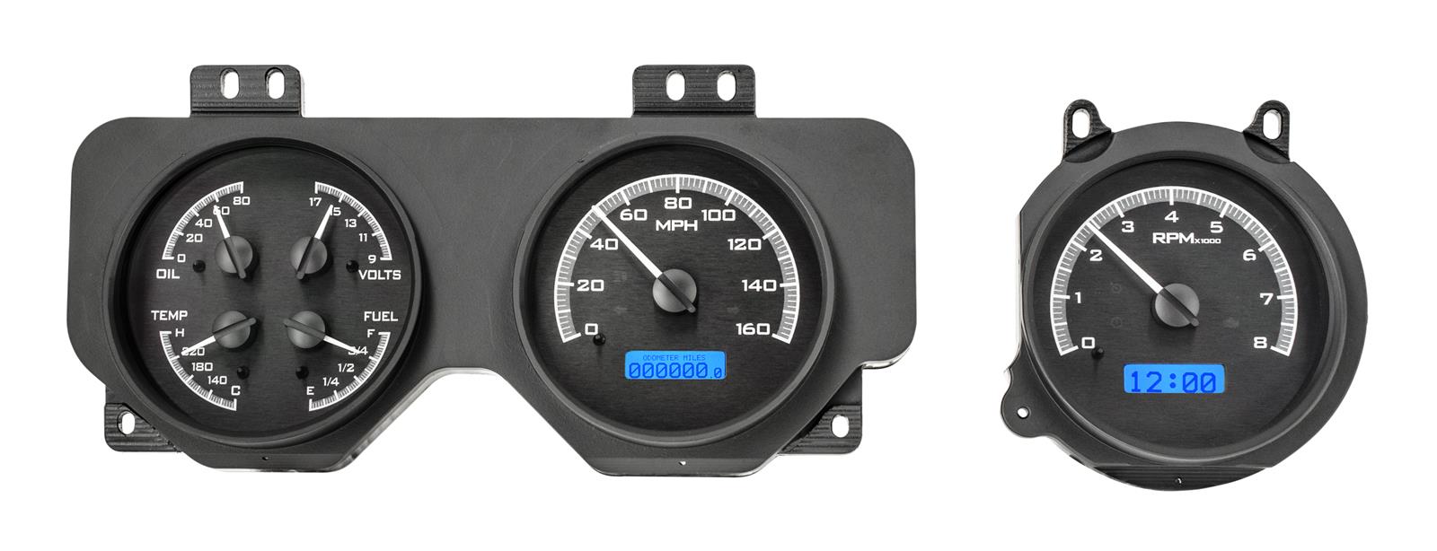 Dakota Digital VHX Series Direct-Fit Analog Gauge Systems VHX-70P-GTO-K-B