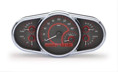 Dakota Digital VHX Series Multi-Level Elliptical Analog Gauge Kits VHX-1016-C-R