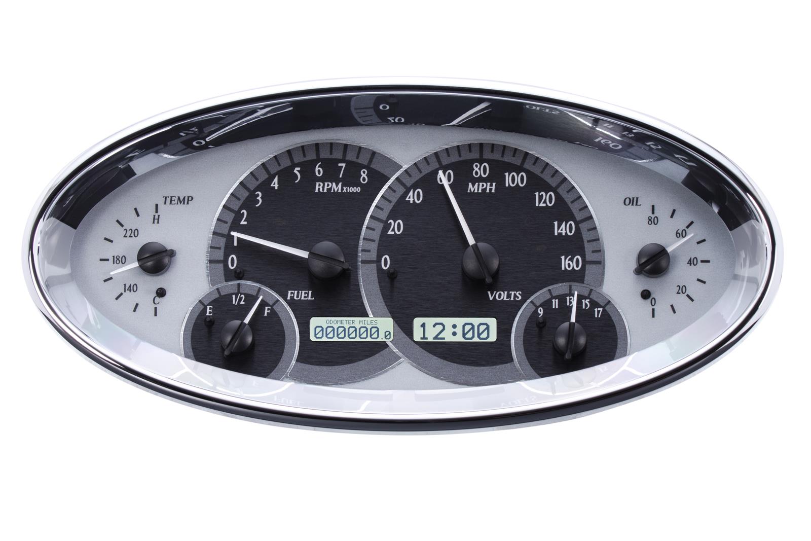 Dakota Digital VHX Series Elliptical Analog Gauge Kits VHX-1017-S-W