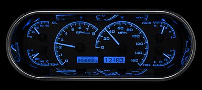 Dakota Digital VHX Series Recessed Oval Analog Gauge Kits VHX-1018-C-B