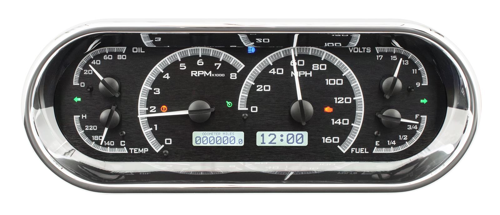 Dakota Digital VHX Series Recessed Oval Analog Gauge Kits VHX-1018-K-R