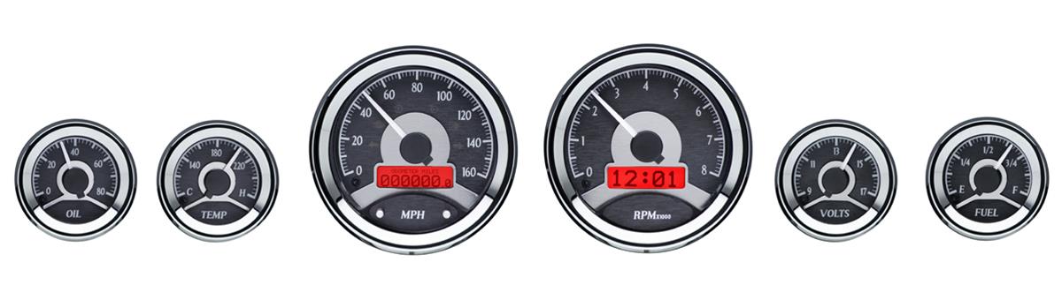 Dakota Digital VHX Series Universal Round Analog Gauge Kits VHX-1060-K-R