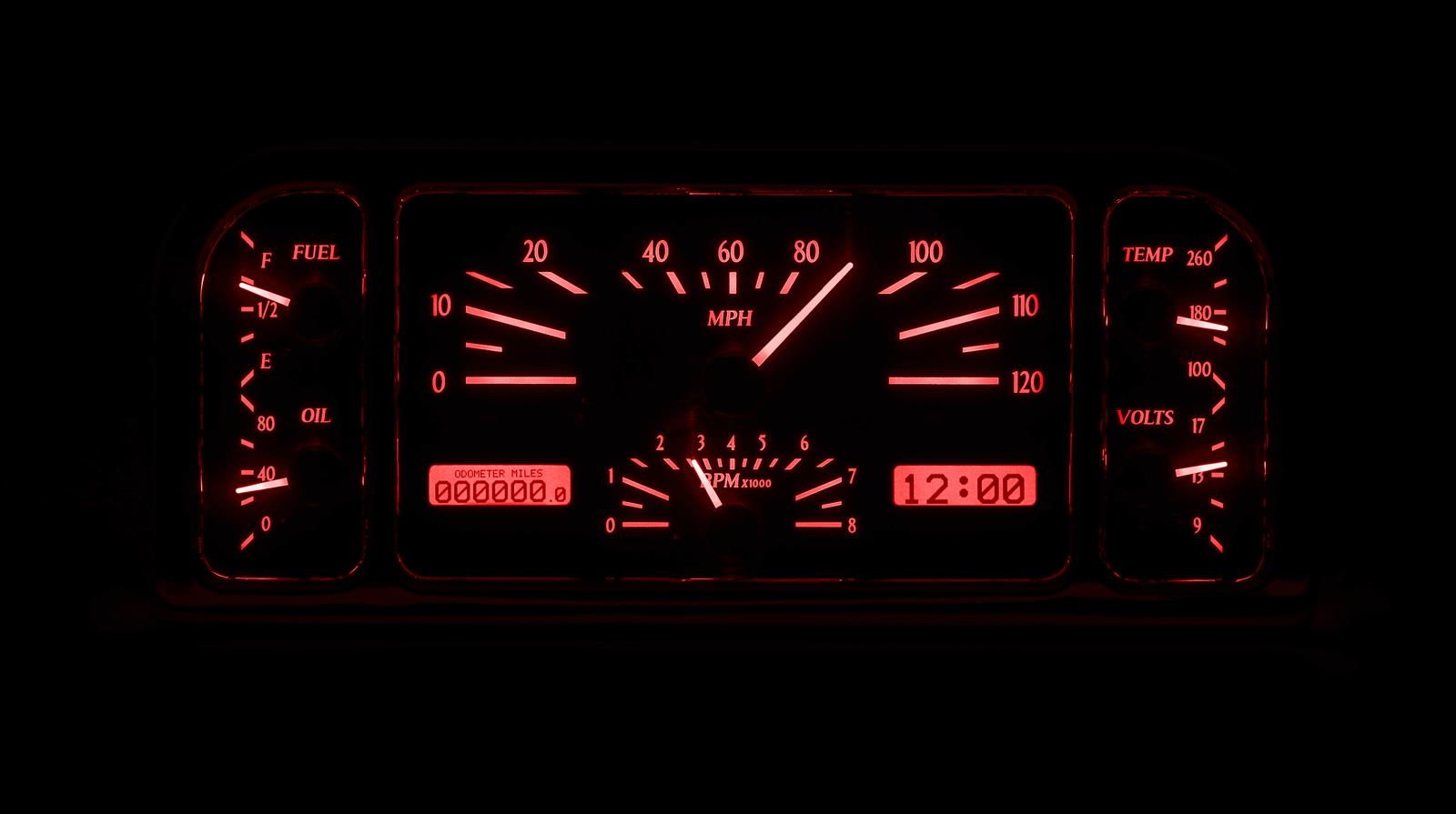 Dakota Digital VHX Series Direct-Fit Analog Gauge Systems VHX-37F-S-R