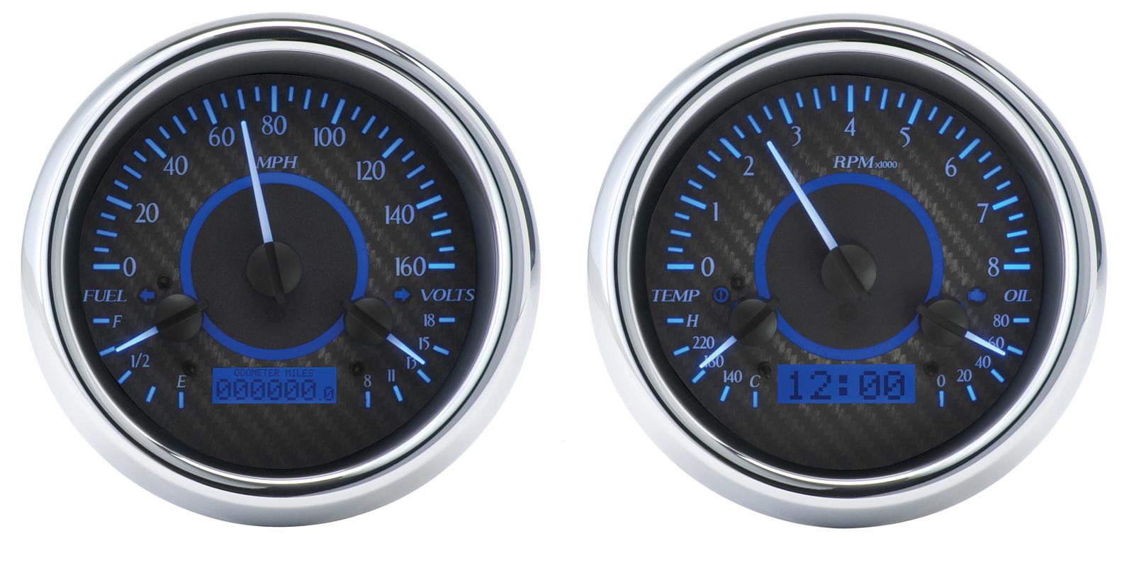 Dakota Digital VHX Series Direct-Fit Analog Gauge Systems VHX-47C-PU-C-B