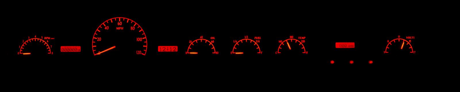 Dakota Digital VHX Series Direct-Fit Analog Gauge Systems VHX-50M-K-R