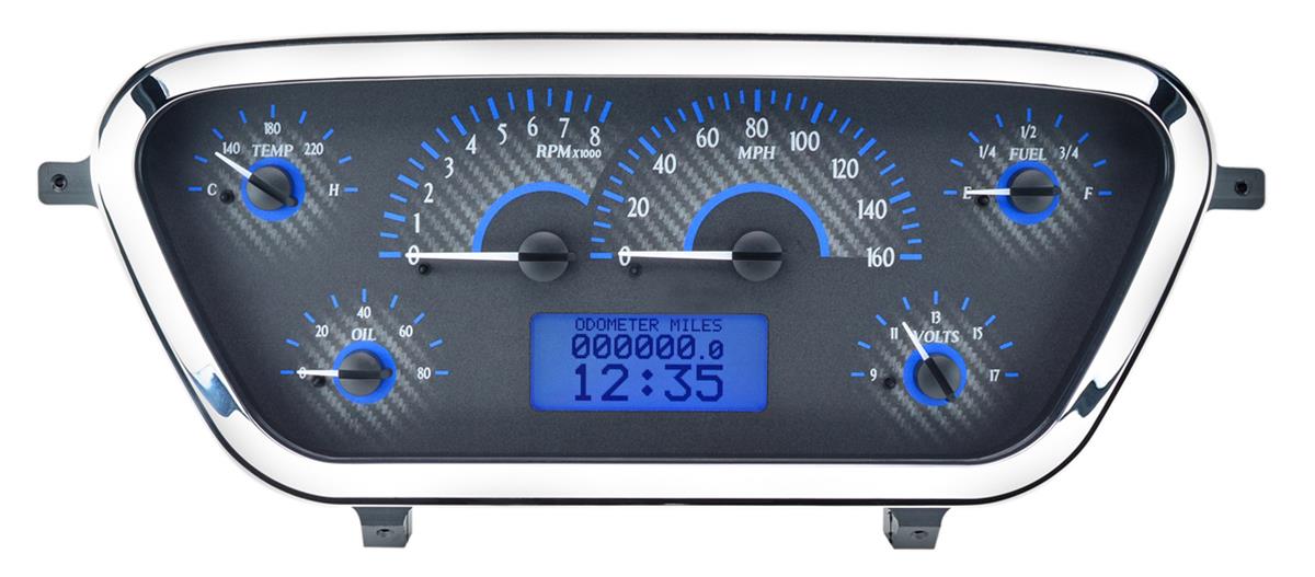 Dakota Digital VHX Series Direct-Fit Analog Gauge Systems VHX-53F-PU-C-B