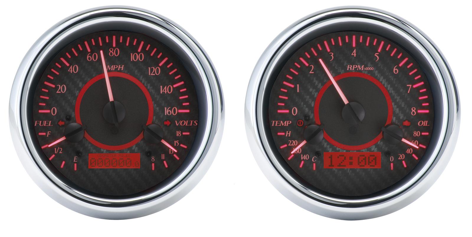 Dakota Digital VHX Series Direct-Fit Analog Gauge Systems VHX-54C-PU-C-R