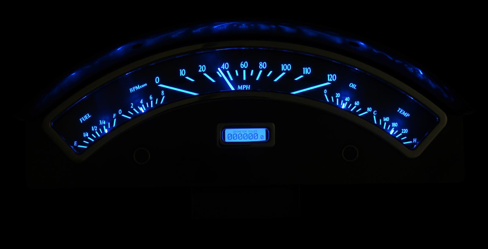 Dakota Digital VHX Series Direct-Fit Analog Gauge Systems VHX-57F-S-B