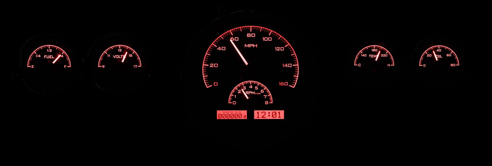 Dakota Digital VHX Series Direct-Fit Analog Gauge Systems VHX-59C-IMP-K-R