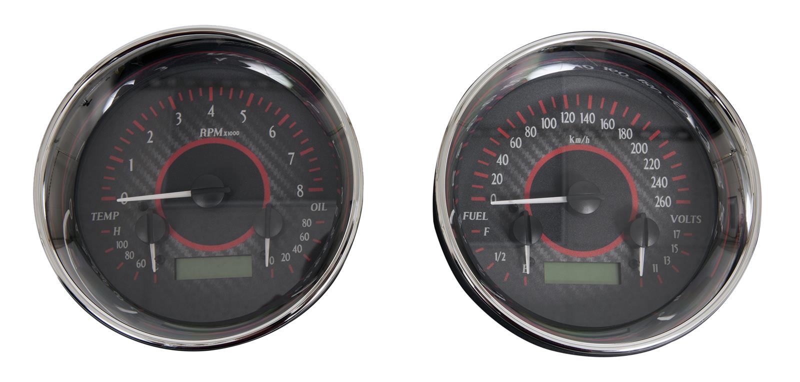 Dakota Digital VHX Series Direct-Fit Analog Gauge Systems VHX-60C-PU-K-R