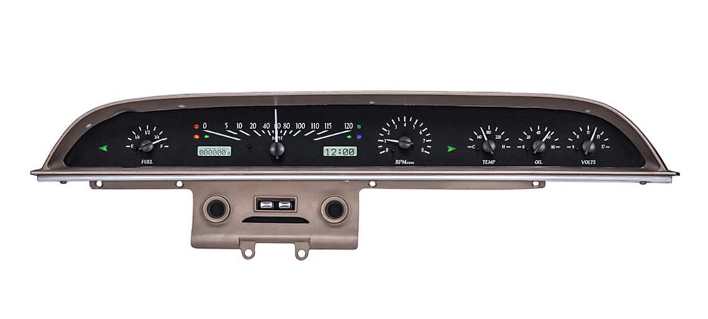 Dakota Digital VHX Series Direct-Fit Analog Gauge Systems VHX-62F-GAL-K-W