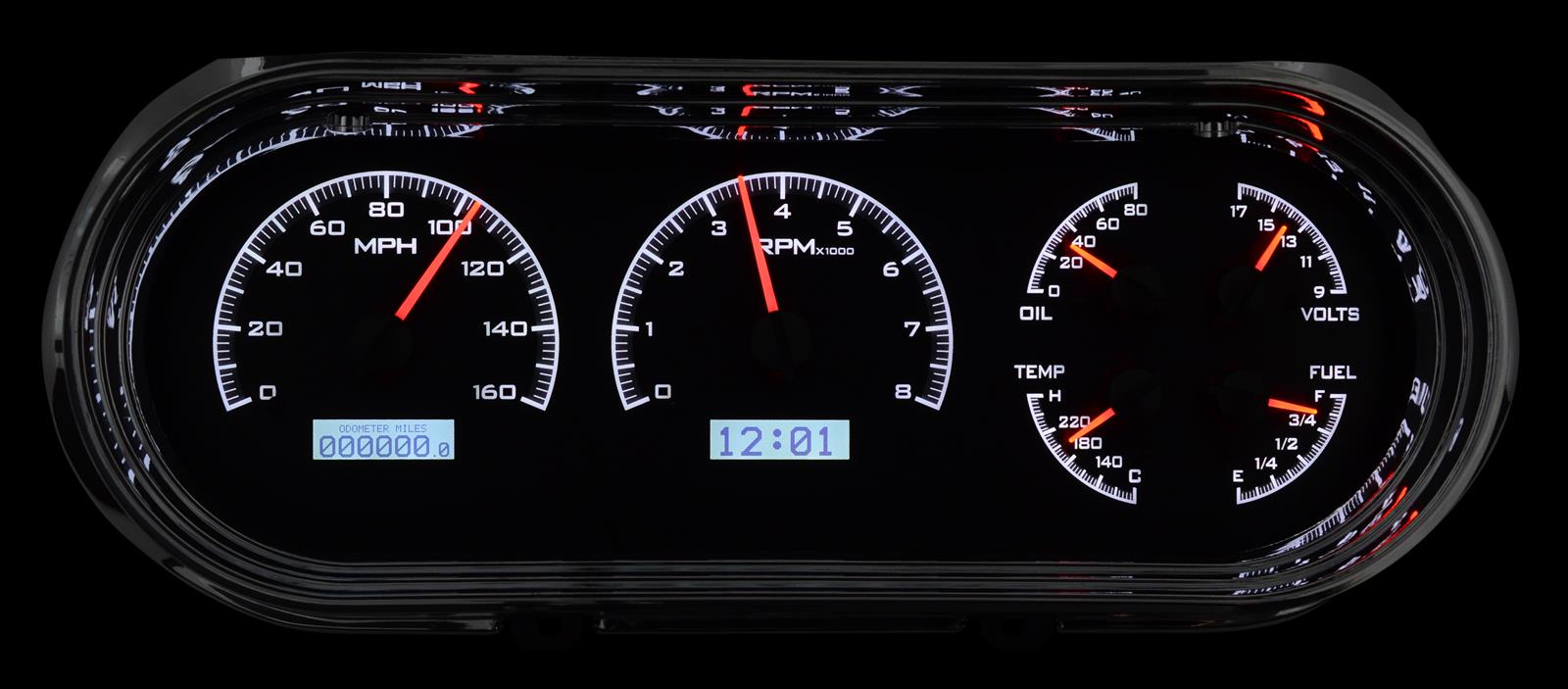 Dakota Digital VHX Series Direct-Fit Analog Gauge Systems VHX-63C-NOV-K-W