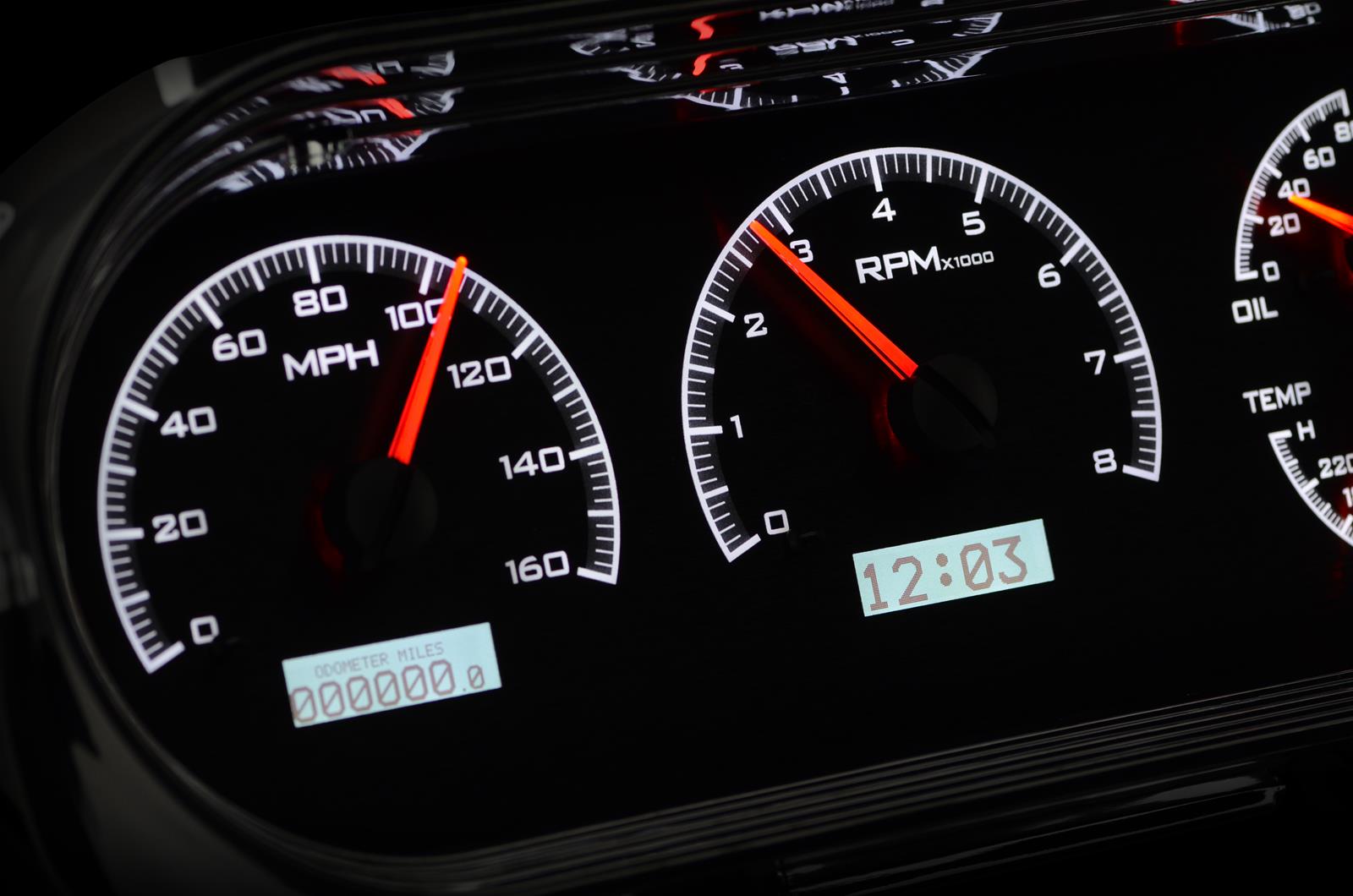 Dakota Digital VHX Series Direct-Fit Analog Gauge Systems VHX-63C-NOV-K-W