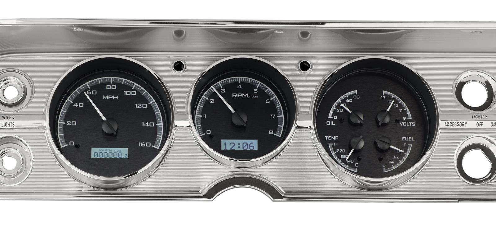 Dakota Digital VHX Series Direct-Fit Analog Gauge Systems VHX-64C-CVL-K-R