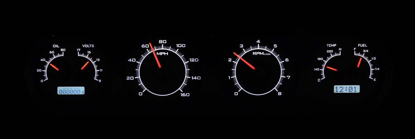 Dakota Digital VHX Series Direct-Fit Analog Gauge Systems VHX-64P-GTO-K-W