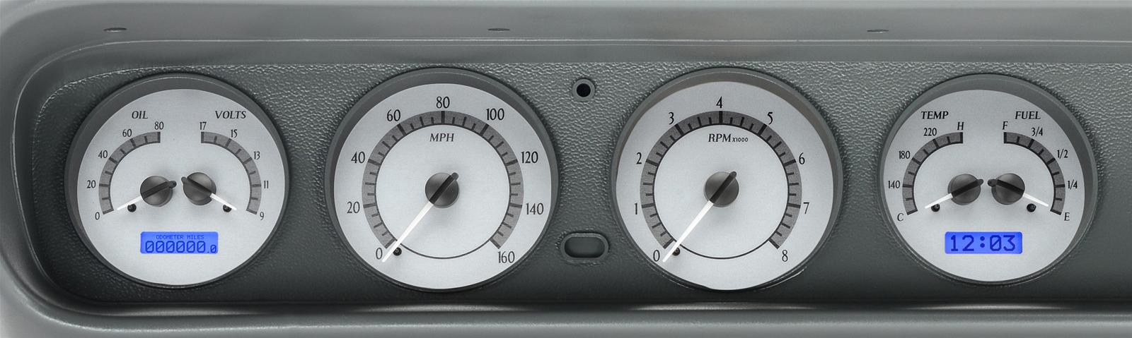 Dakota Digital VHX Series Direct-Fit Analog Gauge Systems VHX-64P-GTO-S-B