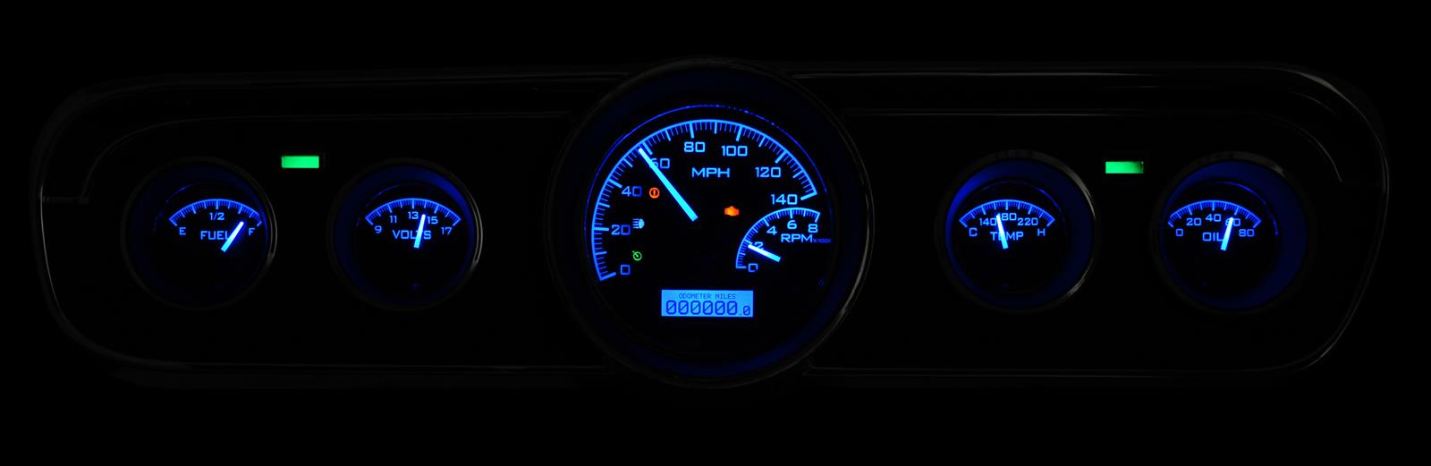 Dakota Digital VHX Series Direct-Fit Analog Gauge Systems VHX-65F-MUS-K-B