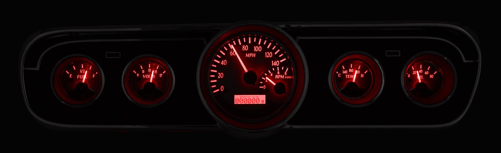 Dakota Digital VHX Series Direct-Fit Analog Gauge Systems VHX-65F-MUS-S-R