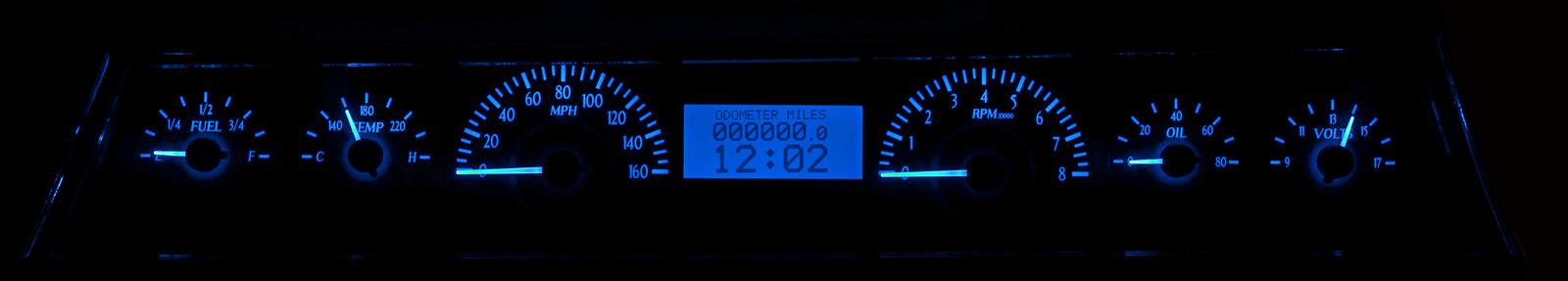 Dakota Digital VHX Series Direct-Fit Analog Gauge Systems VHX-66C-CVL-K-B