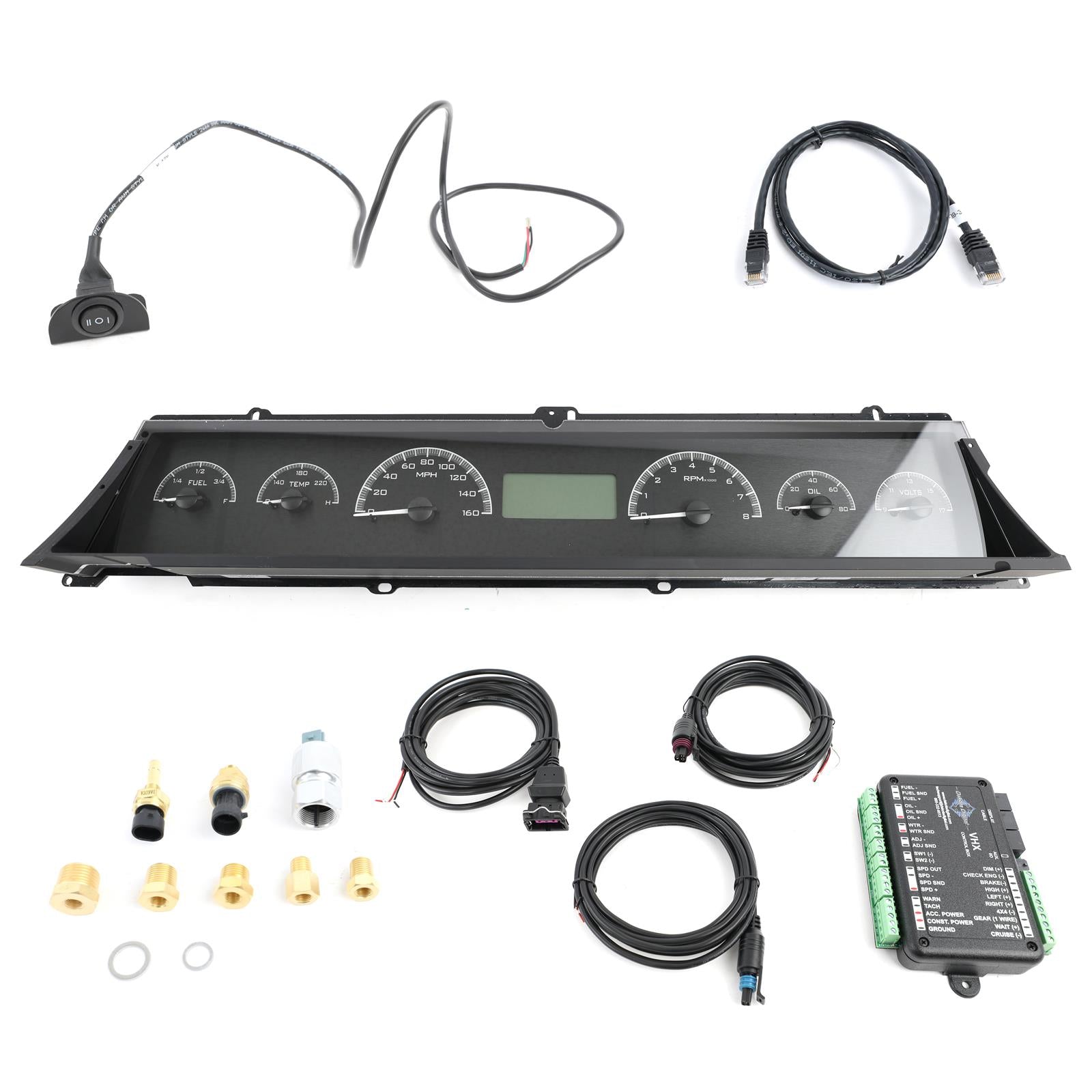 Dakota Digital VHX Series Direct-Fit Analog Gauge Systems VHX-66C-CVL-K-R