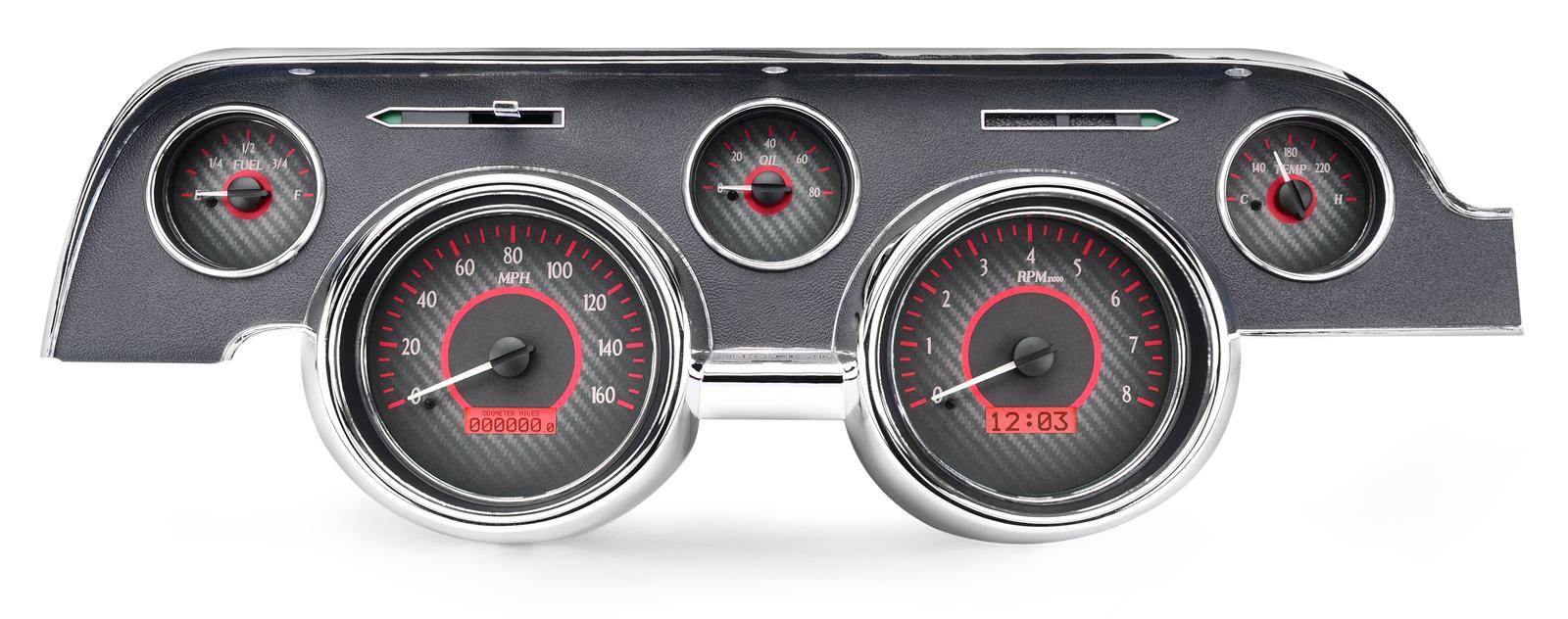 Dakota Digital VHX Series Direct-Fit Analog Gauge Systems VHX-67F-MUS-C-R