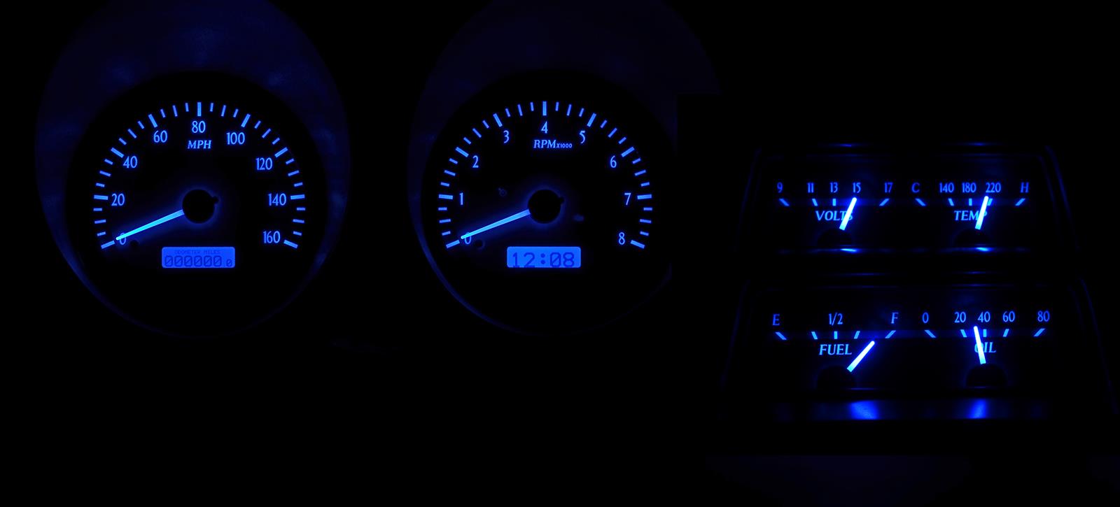 Dakota Digital VHX Series Direct-Fit Analog Gauge Systems VHX-68C-CAC-K-B