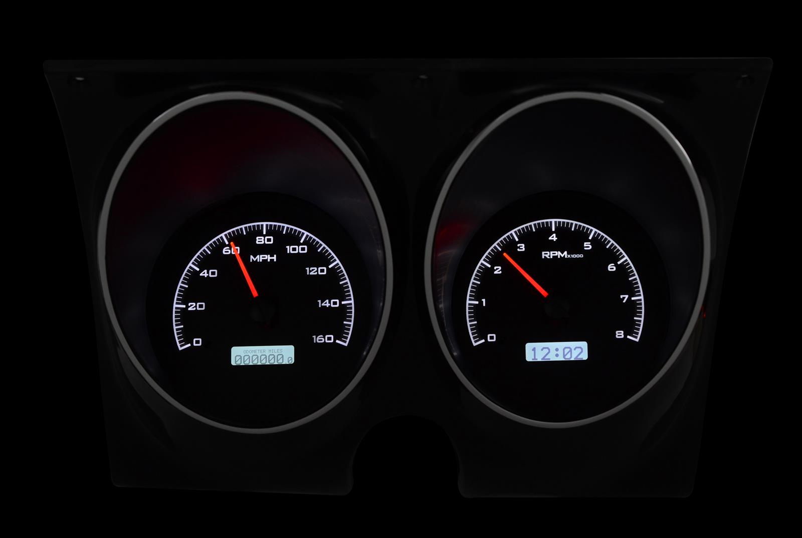 Dakota Digital VHX Series Direct-Fit Analog Gauge Systems VHX-68C-CAC-K-W