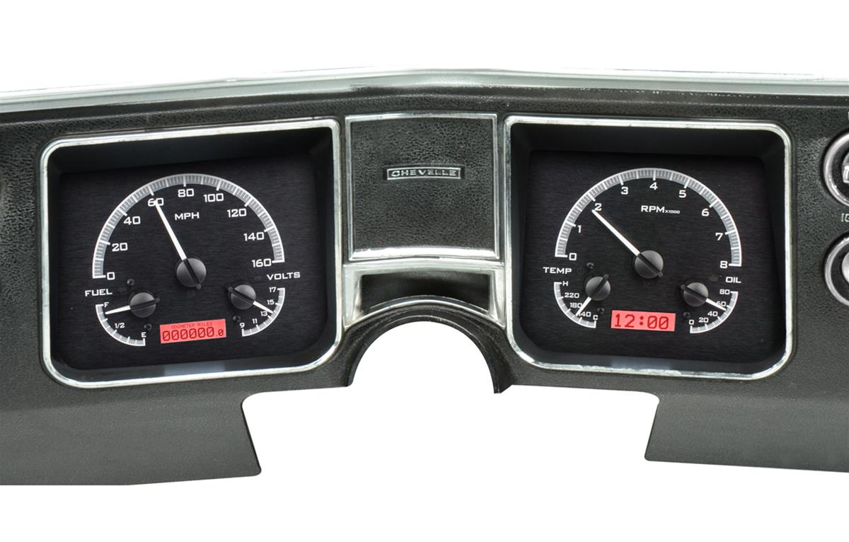 Dakota Digital VHX Series Direct-Fit Analog Gauge Systems VHX-68C-CVL-K-R