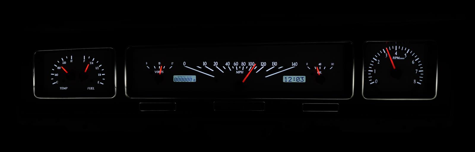 Dakota Digital VHX Series Direct-Fit Analog Gauge Systems VHX-68C-IMP-S-W