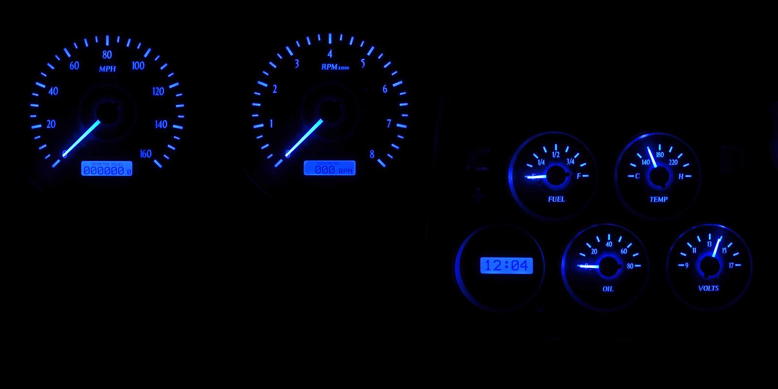 Dakota Digital VHX Series Direct-Fit Analog Gauge Systems VHX-68C-VET-C-B