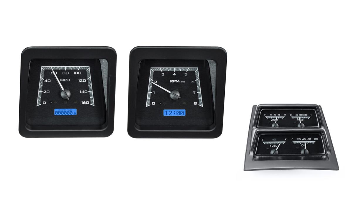 Dakota Digital VHX Series Direct-Fit Analog Gauge Systems VHX-69C-CAC-K-B