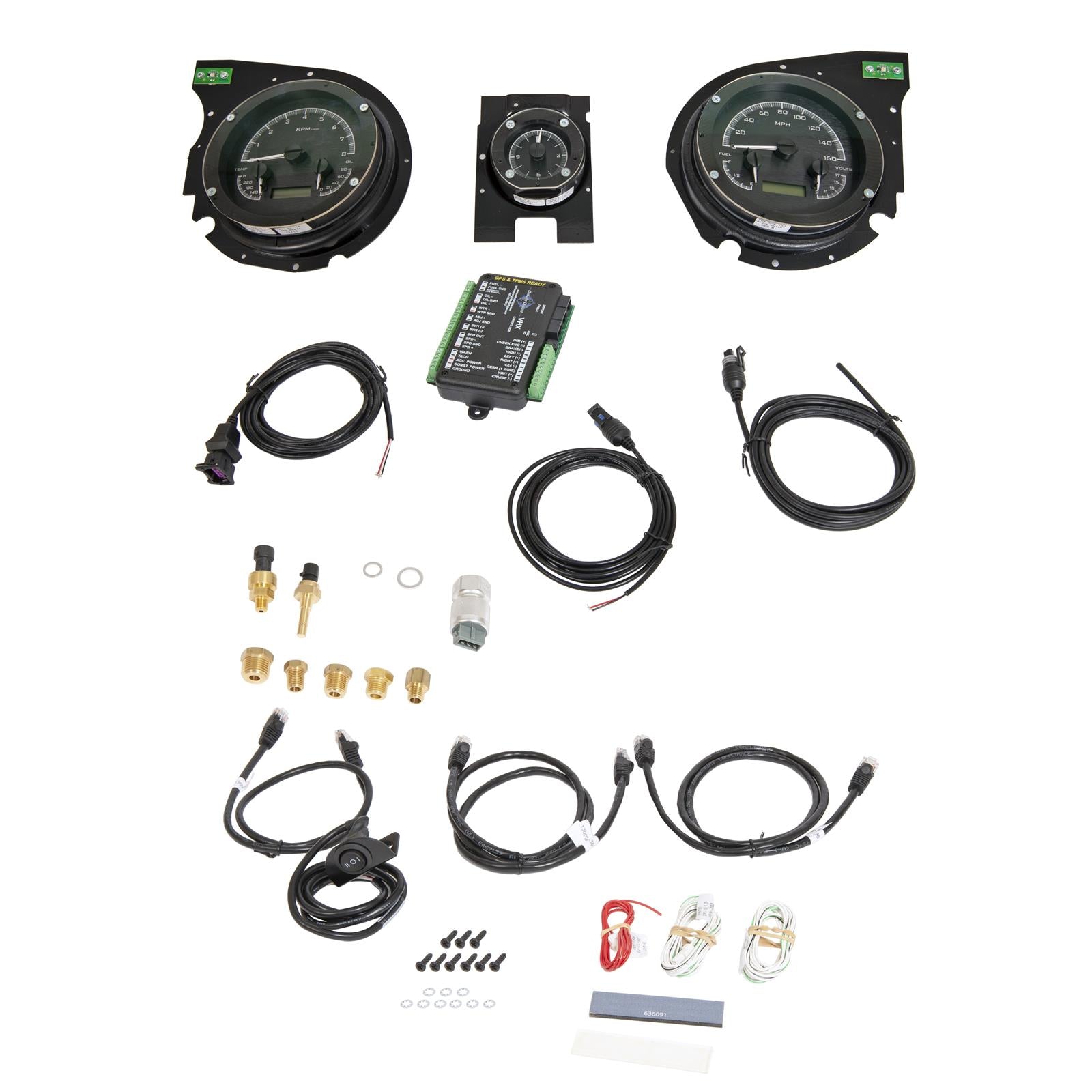 Dakota Digital VHX Series Direct-Fit Analog Gauge Systems 0HX-69C-CVA-K-W