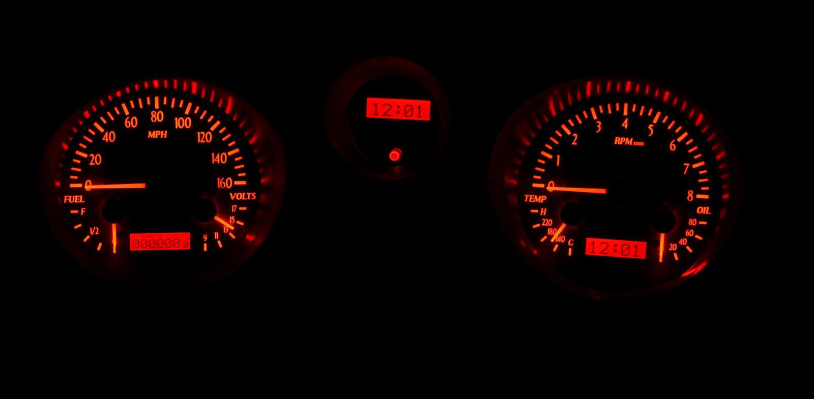 Dakota Digital VHX Series Direct-Fit Analog Gauge Systems VHX-69C-CVL-S-R