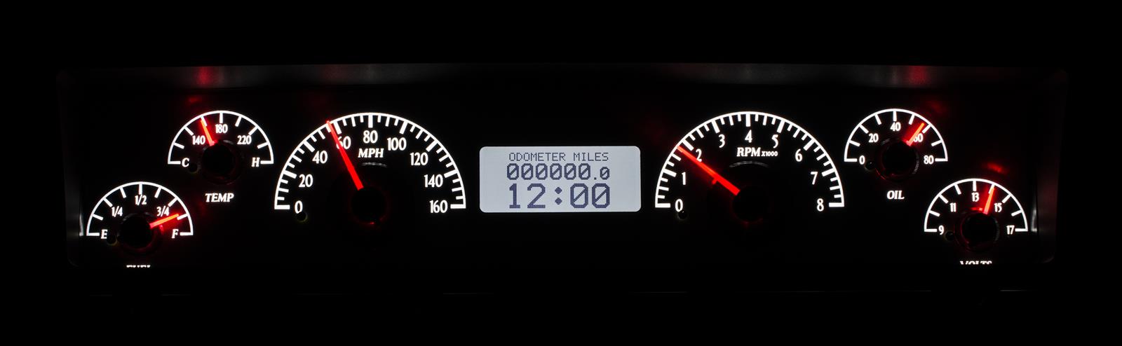 Dakota Digital VHX Series Direct-Fit Analog Gauge Systems VHX-69C-NOV-S-W