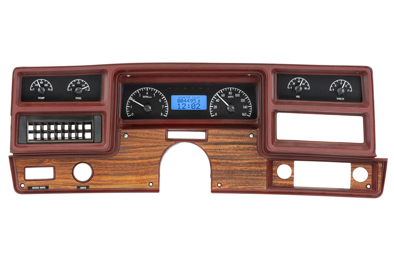 Dakota Digital VHX Series Direct-Fit Analog Gauge Systems MHX-73C-MAL-K-B