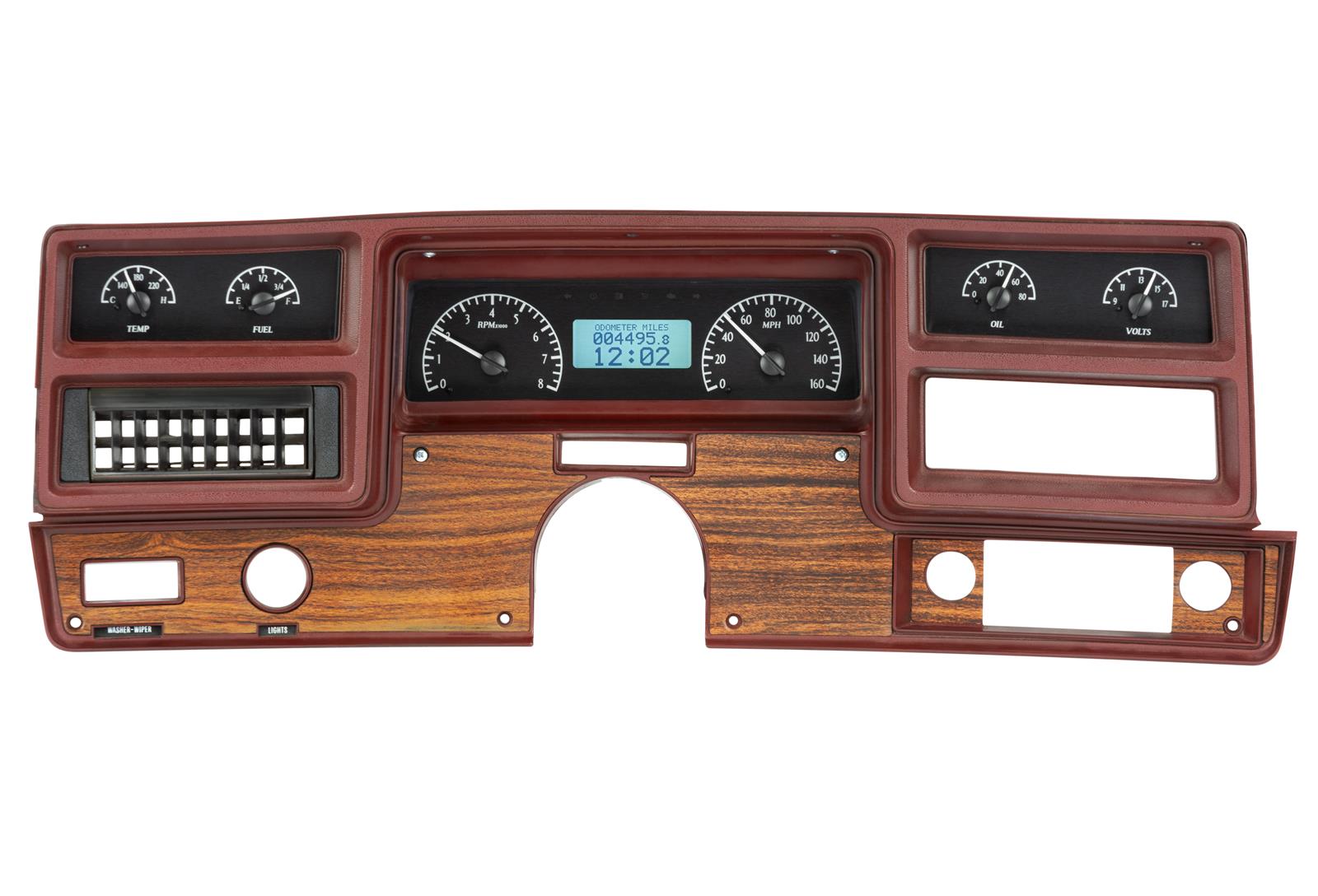 Dakota Digital VHX Series Direct-Fit Analog Gauge Systems MHX-73C-MAL-K-W