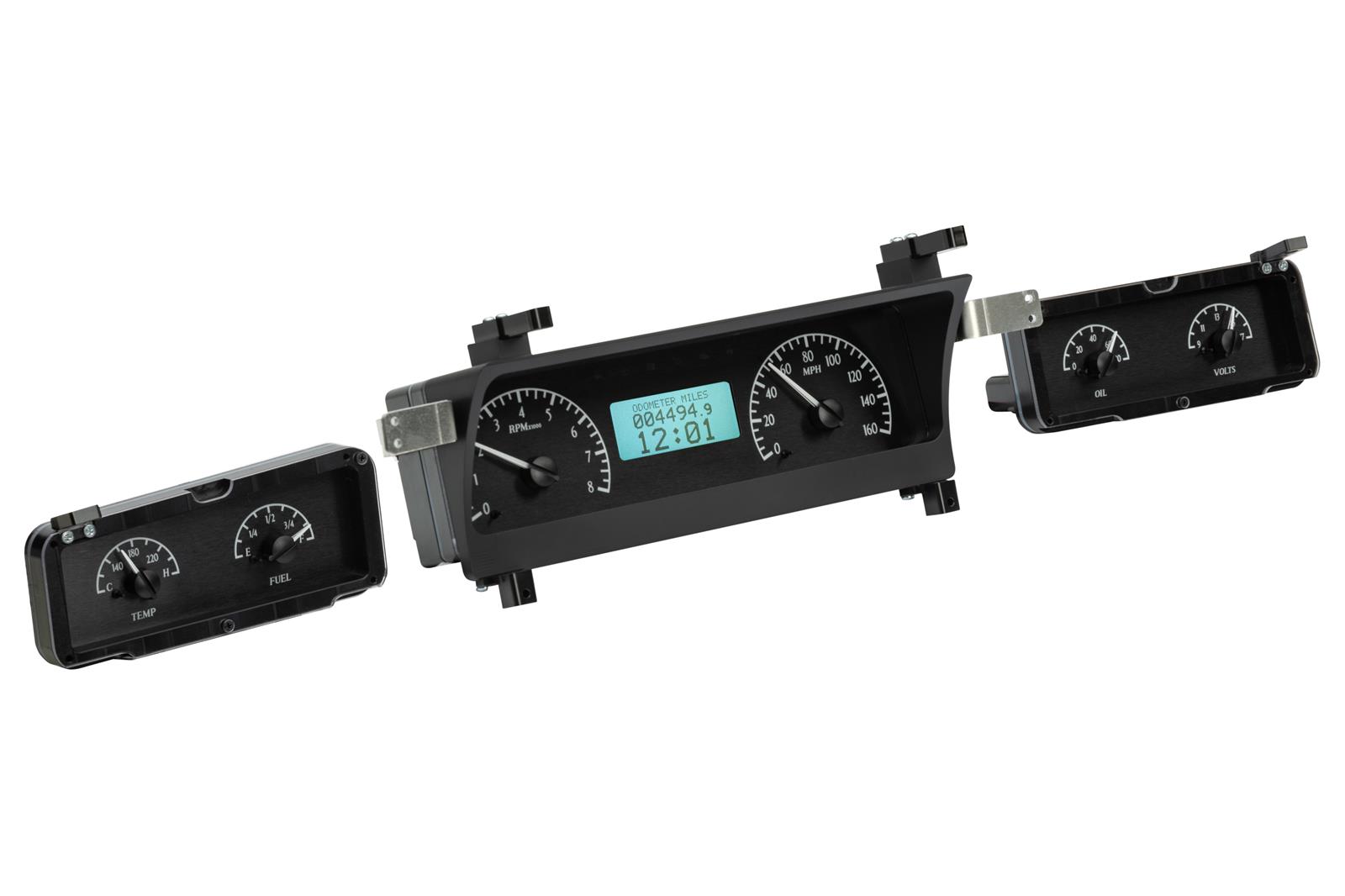 Dakota Digital VHX Series Direct-Fit Analog Gauge Systems VHX-73C-MAL-K-W