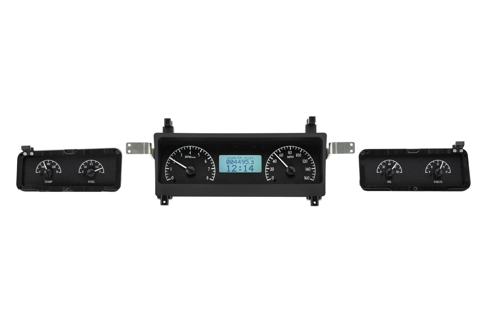 Dakota Digital VHX Series Direct-Fit Analog Gauge Systems MHX-73C-MAL-K-W