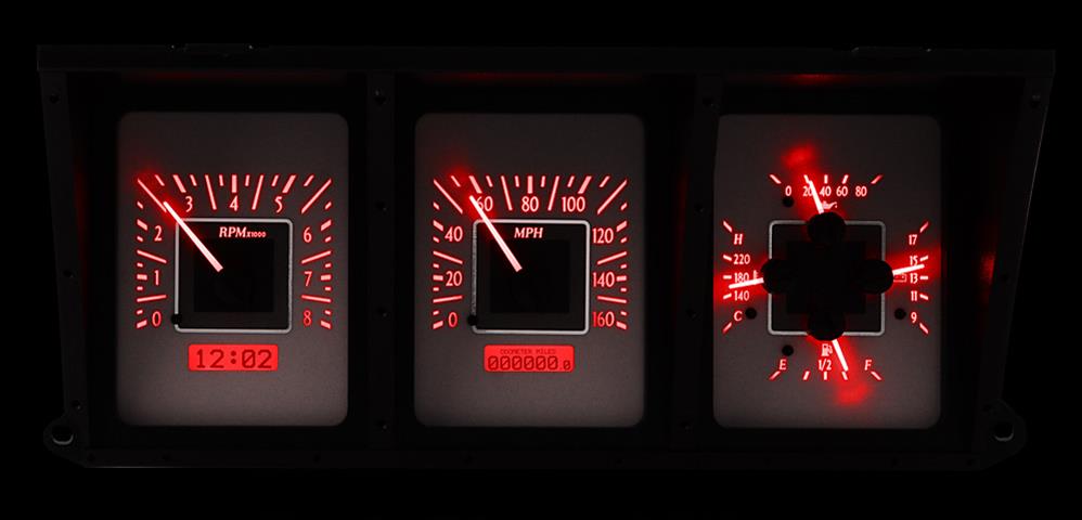 Dakota Digital VHX Series Direct-Fit Analog Gauge Systems VHX-73F-PU-S-R