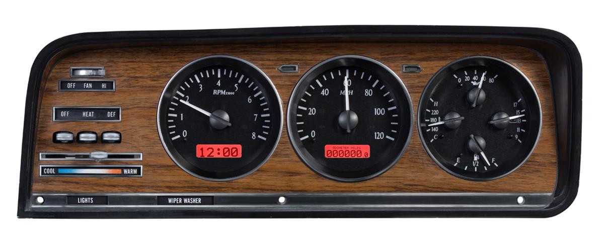 Dakota Digital VHX Series Direct-Fit Analog Gauge Systems VHX-73J-WAG-K-R