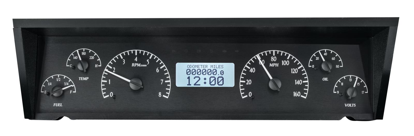 Dakota Digital VHX Series Direct-Fit Analog Gauge Systems VHX-77C-CAP-K-W