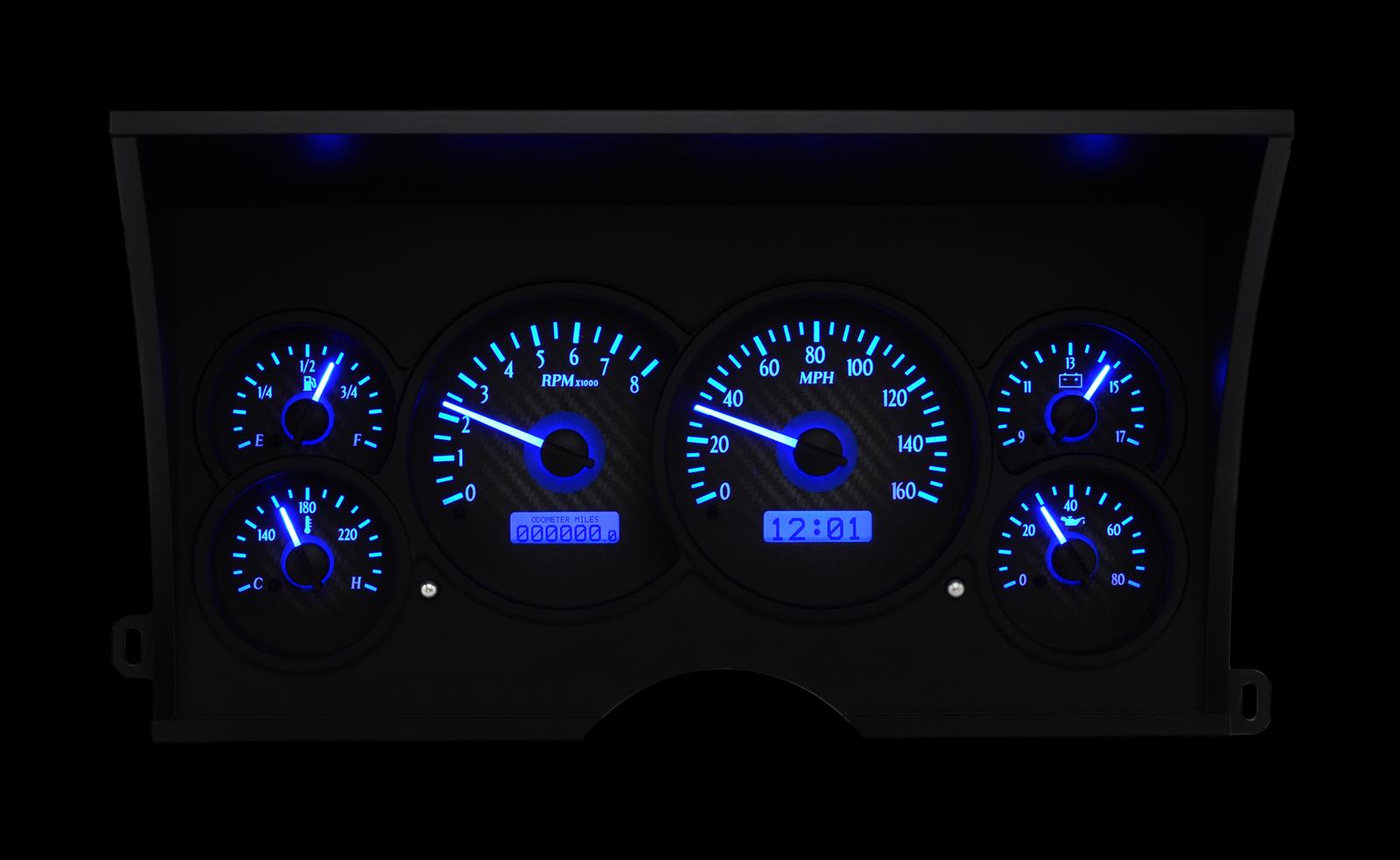 Dakota Digital VHX Series Direct-Fit Analog Gauge Systems VHX-88C-PU-C-B