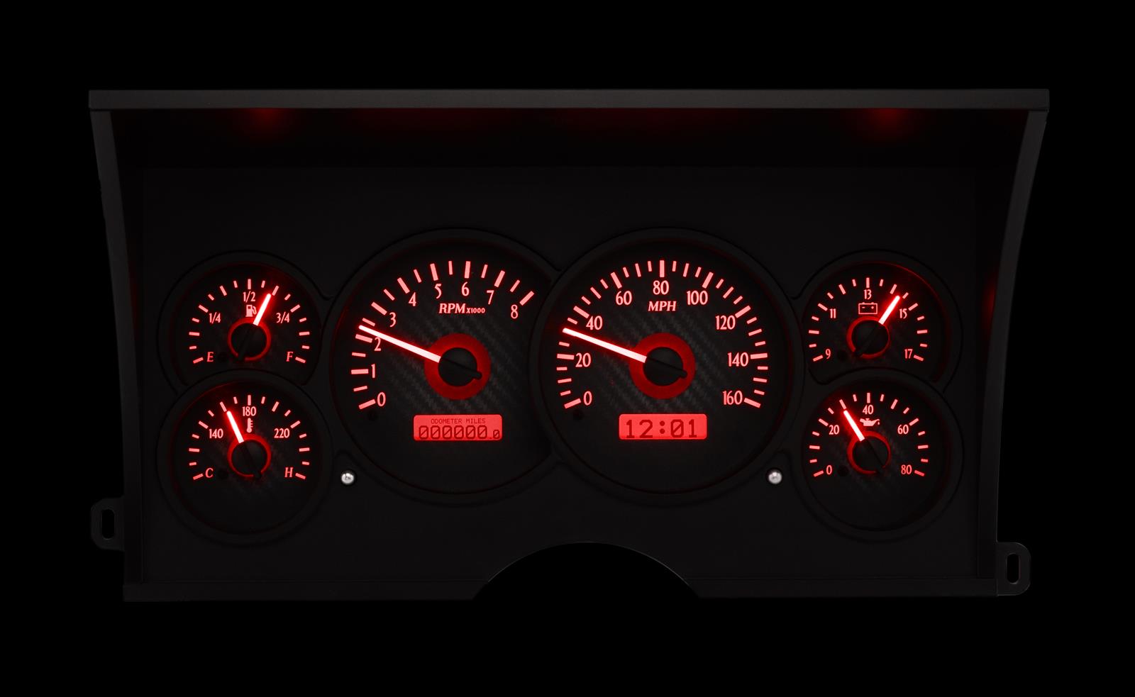 Dakota Digital VHX Series Direct-Fit Analog Gauge Systems VHX-88C-PU-C-R