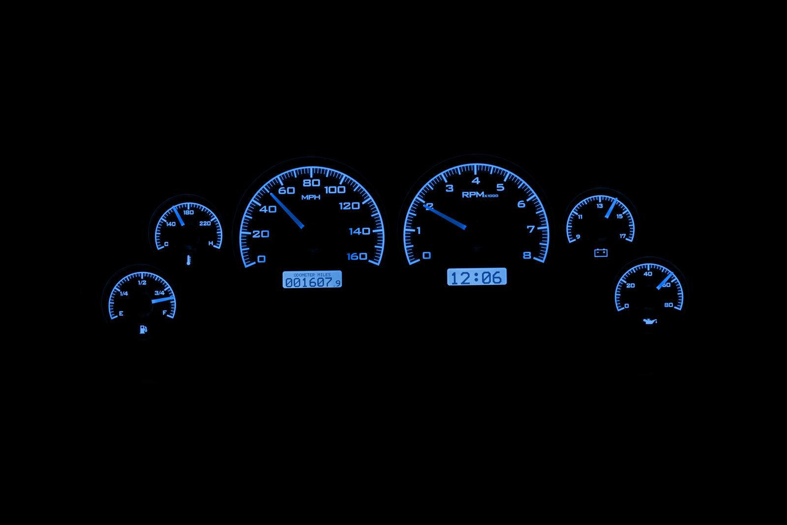 Dakota Digital VHX Series Direct-Fit Analog Gauge Systems VHX-94F-MUS-K-B