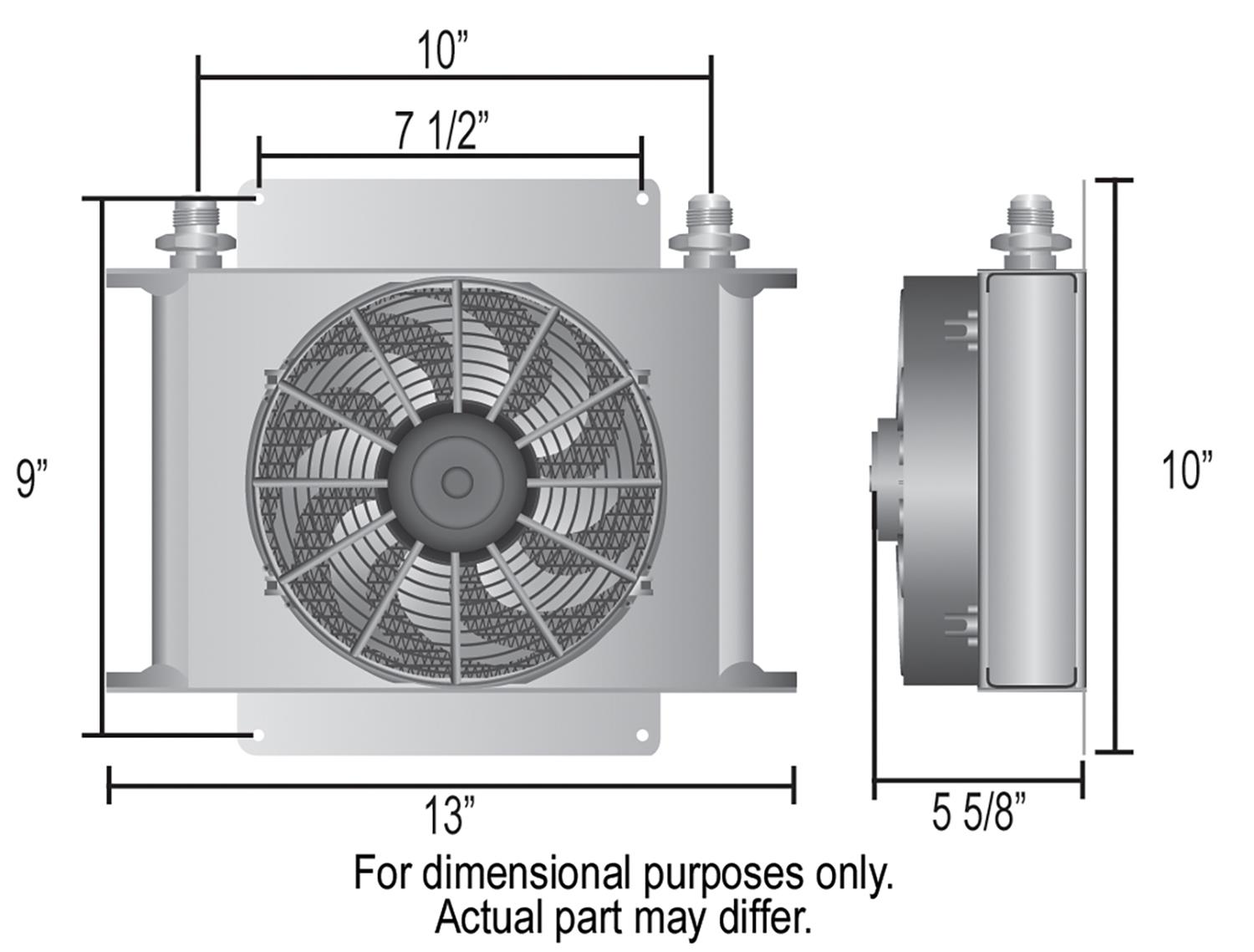 Derale Hyper-Cool Remote Fluid Coolers with Fan Kits 13960